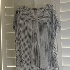 Just Be Black and White Polka Dot Blouse